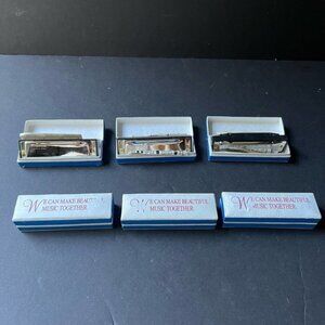 Hohner international C harmonicas lot of 6 harmonicas boxes & instructions